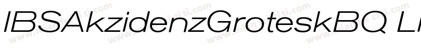 IBSAkzidenzGroteskBQ LigCnd字体转换